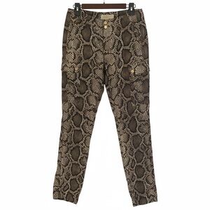MICHAEL KORS Snake Print DRESS Pants with Gold Accents & MATCHING BELT.